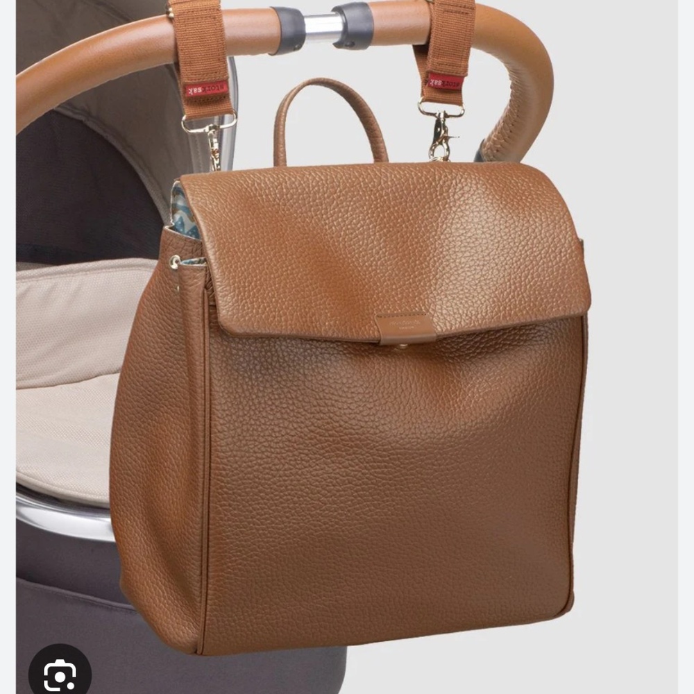 Stork Sak St James Convertible Leather Diaper Bag
